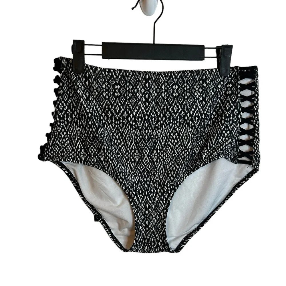 RAISINS PLUS SIZE HIGH WAISTED BIKINI BOTTOMS